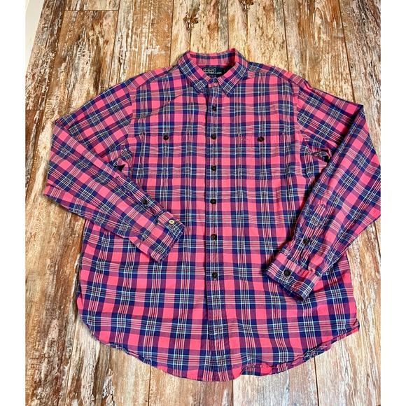 Polo Ralph Lauren Other - Polo Ralph Lauren Men XL Plaid Button Down Shirt Pink Purple Long Sleeve Pockets